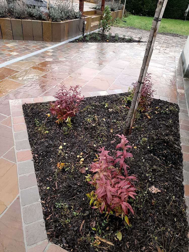 Terrassengestaltung mit Naturstein - Sandstein